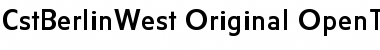 Download CstBerlinWest Original Font Title Preview