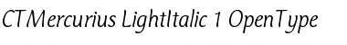 Download Club Type Mercurius Light Italic Font Title Preview