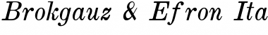 Download Brokgauz & Efron Italic Font Title Preview