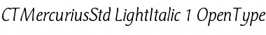 Download Mercurius CT Std Light Italic Font Title Preview