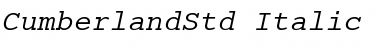 Download Cumberland Std Italic Font Title Preview