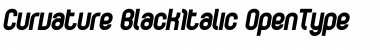Download Curvature-BlackItalic Regular Font Title Preview