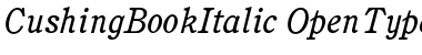 Download Cushing BookItalic Font Title Preview