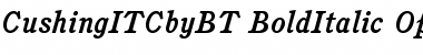 Download ITC Cushing Bold Italic Font Title Preview