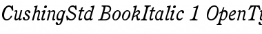 Download ITC Cushing Std Book Italic Font Title Preview