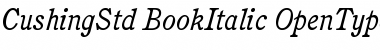 Download ITC Cushing Std Book Italic Font Title Preview