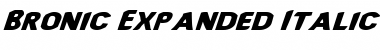 Download Bronic Expanded Italic Expanded Italic Font Title Preview