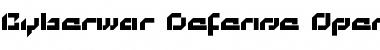 Download Cyberwar Defense Font Title Preview