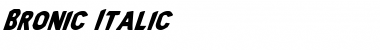 Download Bronic Italic Italic Font Title Preview