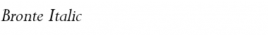 Download Bronte Italic Font Title Preview