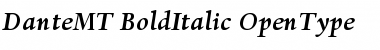 Download Dante MT Bold Italic Font