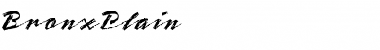 Download BronxPlain Regular Font Title Preview