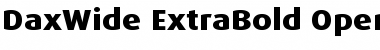 Download DaxWide ExtraBold Font Title Preview