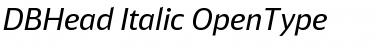Download DB Head Regular Italic Font Title Preview