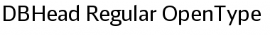 Download DB Head Regular Font Title Preview