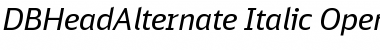 Download DB Head Alternate Italic Font Title Preview