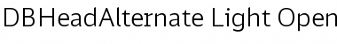 Download DB Head Alternate Light Font Title Preview