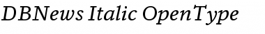 Download DB News Regular Italic Font Title Preview