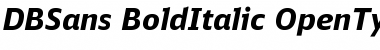 Download DB Sans Bold Italic Font Title Preview