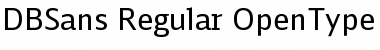 Download DB Sans Regular Font Title Preview