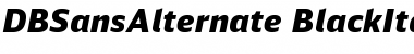 Download DB Sans Alternate Black Italic Font Title Preview