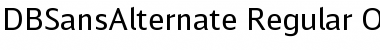Download DB Sans Alternate Regular Font Title Preview