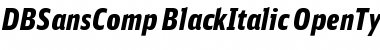 Download DB Sans Comp Black Italic Font Title Preview