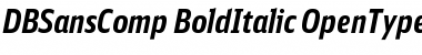 Download DB Sans Comp Bold Italic Font Title Preview