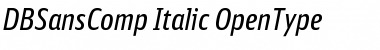 Download DB Sans Comp Regular Italic Font Title Preview