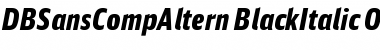 Download DB Sans Comp Altern Black Italic Font Title Preview