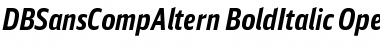 Download DB Sans Comp Altern Bold Italic Font Title Preview
