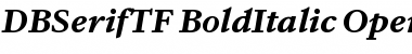 Download DB Serif TF Bold Italic Font Title Preview