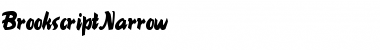 Download BrookscriptNarrow Regular Font Title Preview