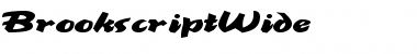 Download BrookscriptWide Regular Font Title Preview