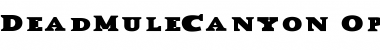 Download Dead MuleCanyon Font Title Preview