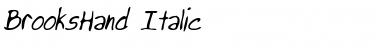 Download BrooksHand Italic Font Title Preview
