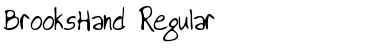 Download BrooksHand Regular Font Title Preview