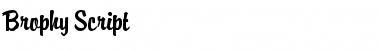 Download Brophy Script Regular Font Title Preview
