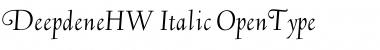 Download Deepdene HW-Italic Font Title Preview