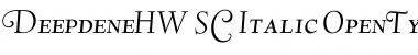Download Deepdene HW-SC-Italic Font Title Preview