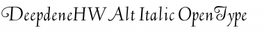 Download Deepdene HWAlt-Italic Font Title Preview