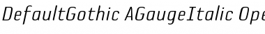 Download DefaultGothic-AGauge Italic Font Title Preview