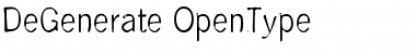 Download DeGenerate Regular Font Title Preview