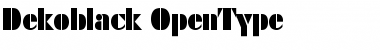 Download Dekoblack Regular Font Title Preview