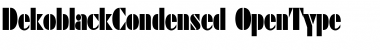 Download Dekoblack Cond Font Title Preview