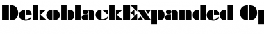 Download Dekoblack Expanded Font Title Preview