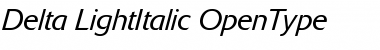 Download Delta Jaeger Light Italic Font Title Preview