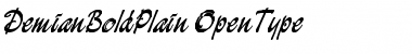 Download Demian Bold Plain Font Title Preview