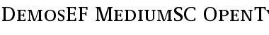Download DemosEF MediumSC Font Title Preview