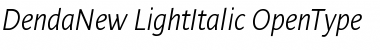 Download DendaNew LightItalic Font Title Preview
